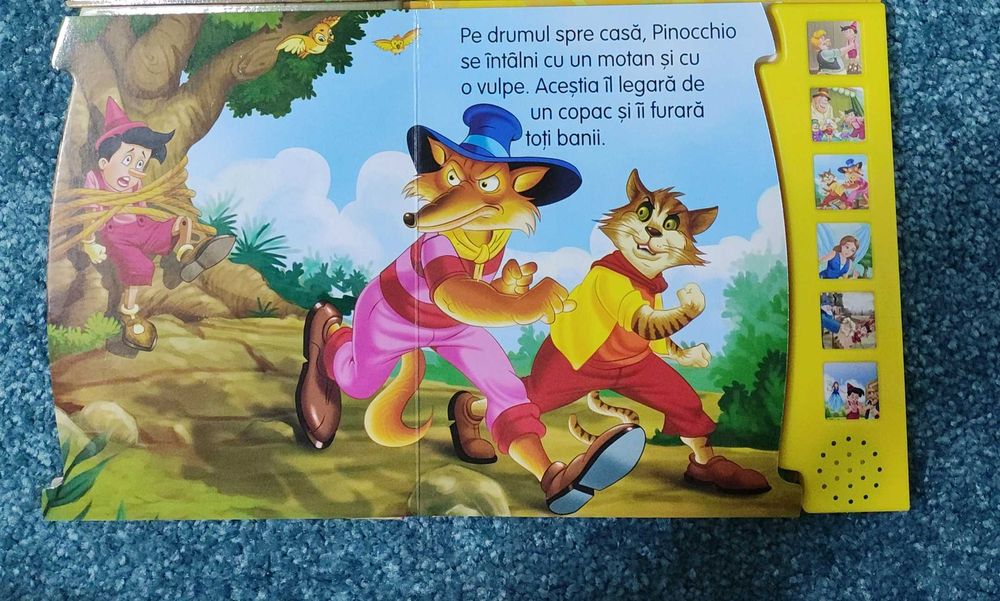 Carte nouă cu sunete Pinocchio