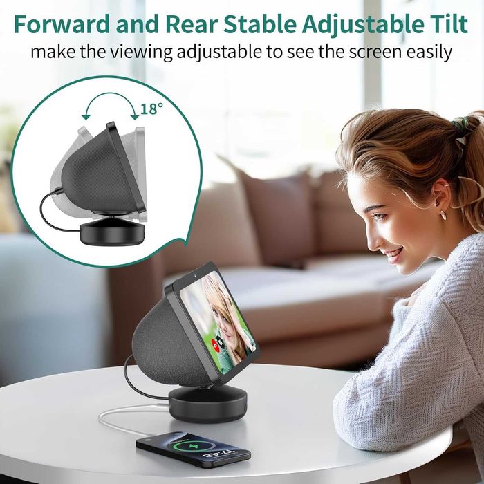 Батерия / Стойка за Amazon Echo Show 8 (Gen 3) - 10000mAh - PlusAcc