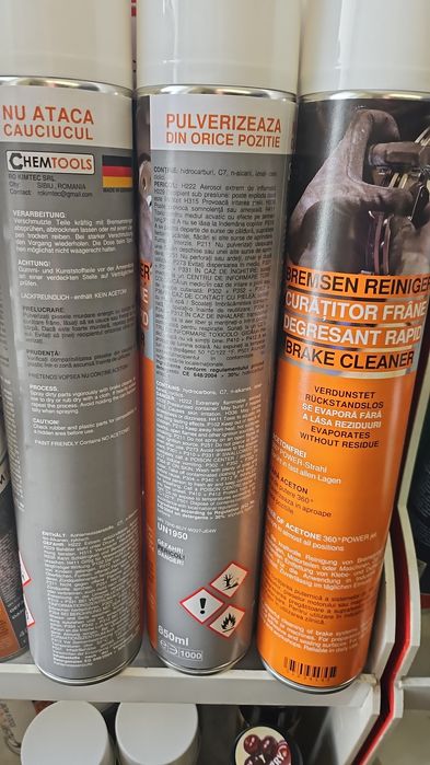 Spray curatat frane 850ml.Fara Acetona.Spray degresat.Import direct Germania!Pulverizeaza cu capul in jos.Pret+tva/buc comanda 840buc minim+tva