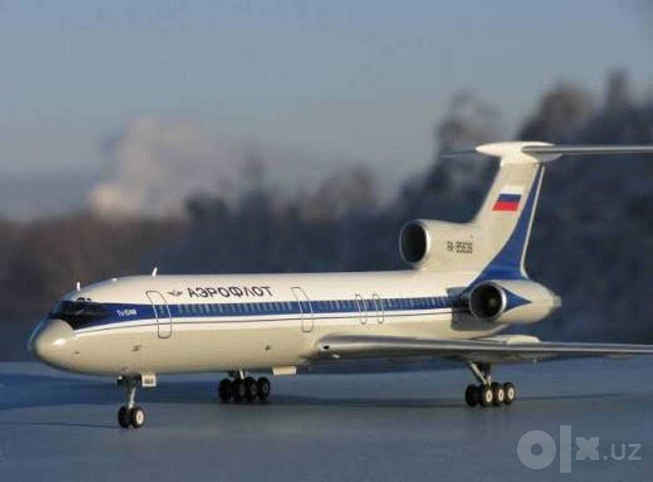 сборная модель самолета ТУ-154Б Россия клей в подарок!