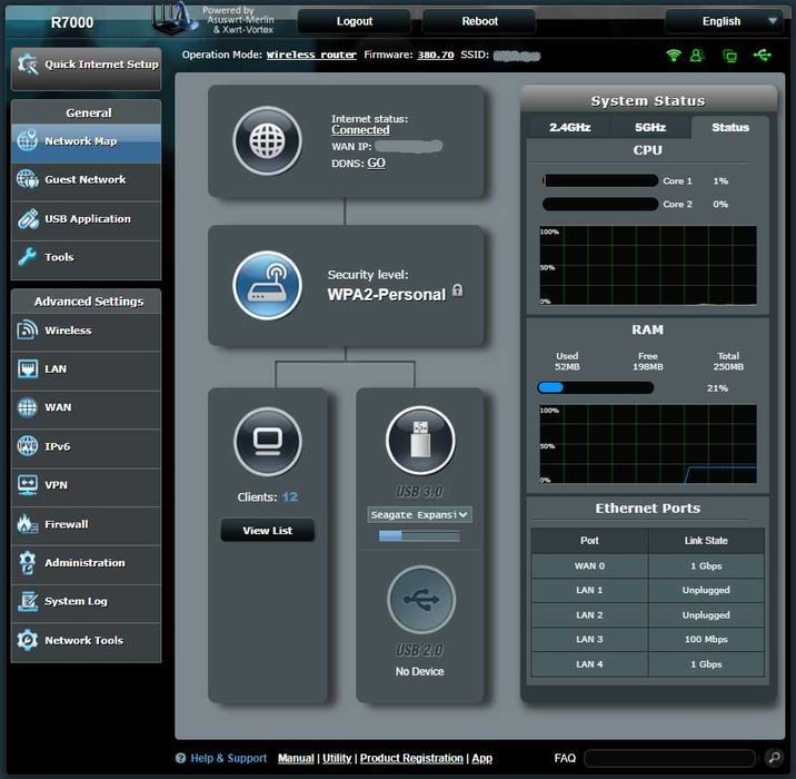 Router Netgear R7000 Nighthawk AC1900