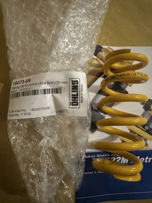 Пружина Öhlins 434 lb/in 76mm