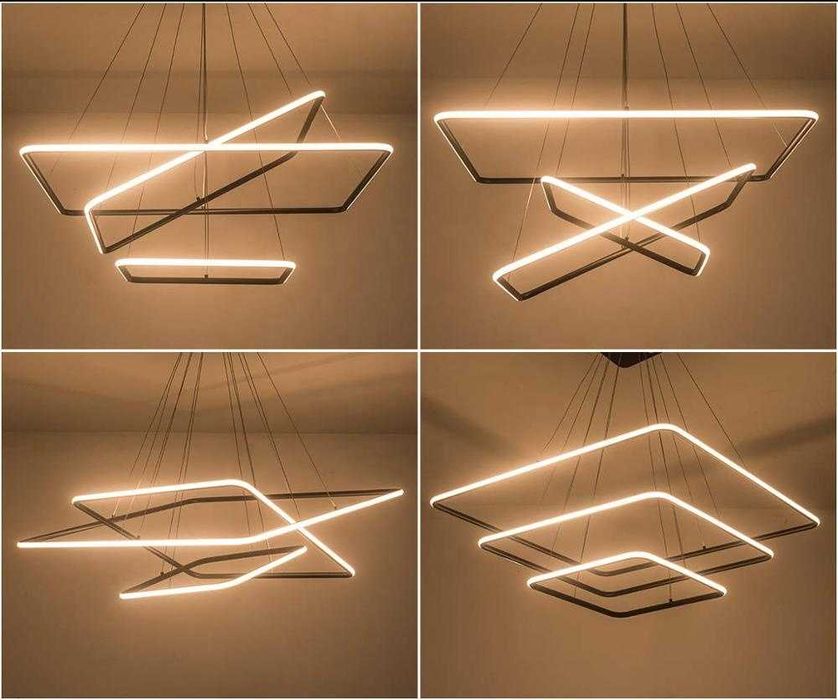 Модерен LED полилей – квадратен корпус