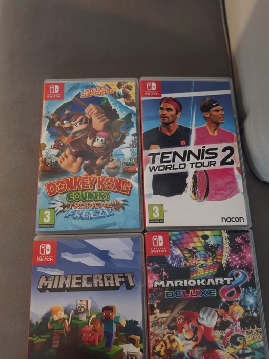 Nintendo Switch OLED + Dock + Pro Controller + 8 игри + куфарче