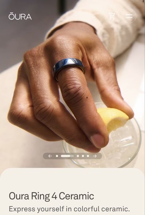 Oura ring 4 Ceramic Midnight 7 размер