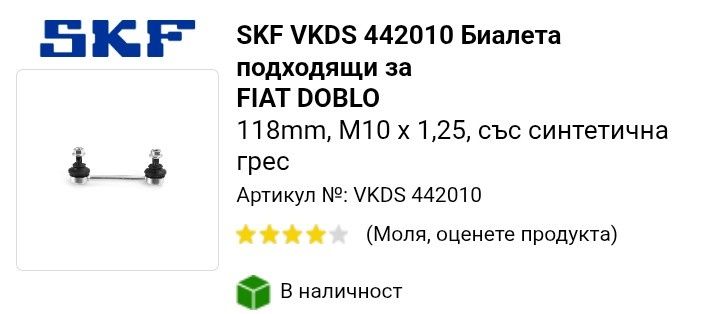 Части Фиат Добло