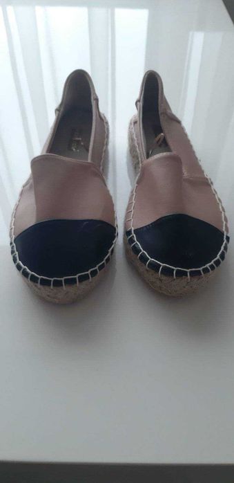 НОВИ Дамски Еспадрили в розово и черно