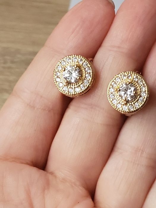 GP200, cercei placați aur 14k, noi,încuietoare sigura