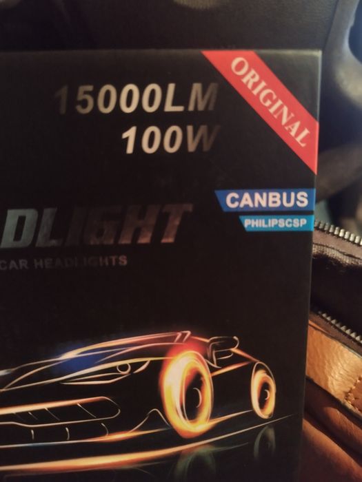 Set 2 leduri auto h7 h1 h4 h11 15000 lumeni 100w 12-24v ca