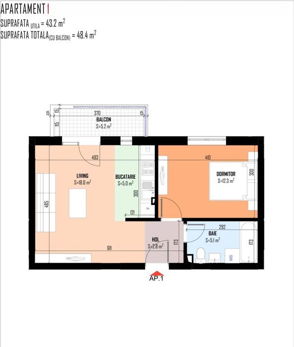 Apartament 2 camere,foarte bine pozitionat,Bragadiru
