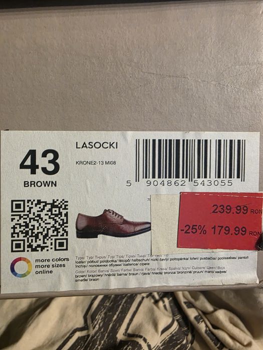 Pantofi piele bărbați 43