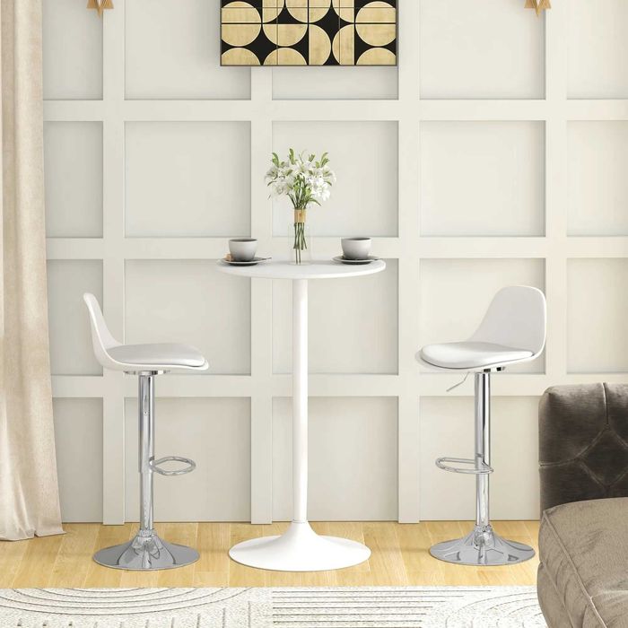 HOMCOM Комплект от 2 бар стола, въртящи се столове с облегалка