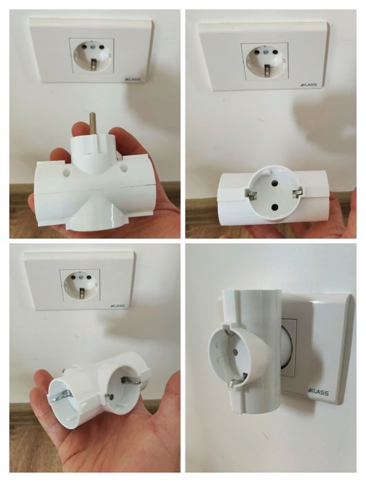 Adaptor Bec / Triplu ștecher / Priza USA / Priza Anglia / E27 la Priza