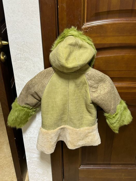 Детская дубленка + шапочка