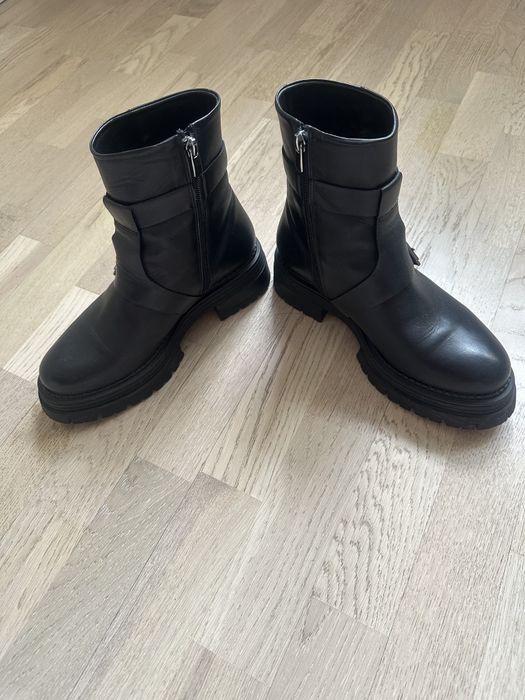 Сапоги женские кожаные