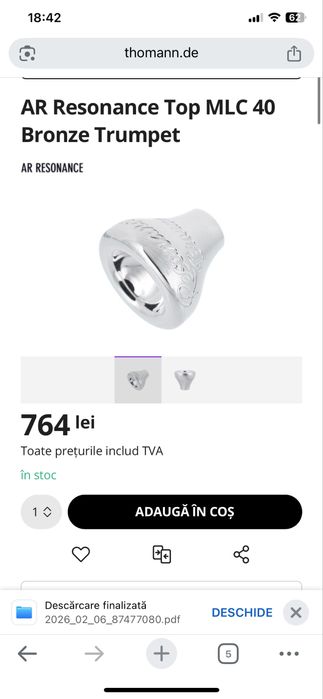 Mustiuc trompeta AR RESONANCE MLC 40 Bronze