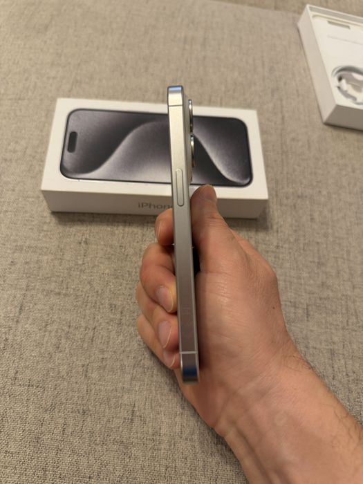 iphone 15 pro white titanium 128gb impecabil