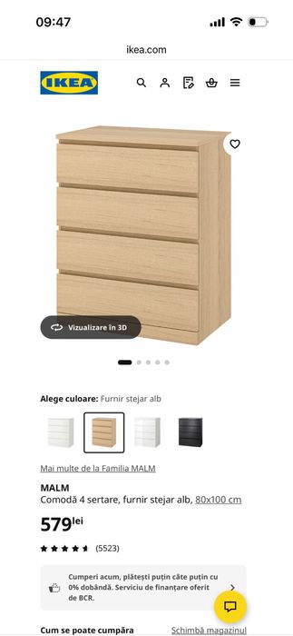 Comoda Ikea model Malm