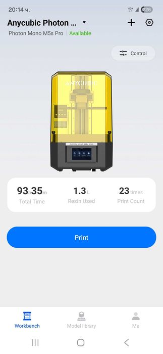M5S PRO 3d resin printer SLA. Смолен принтер