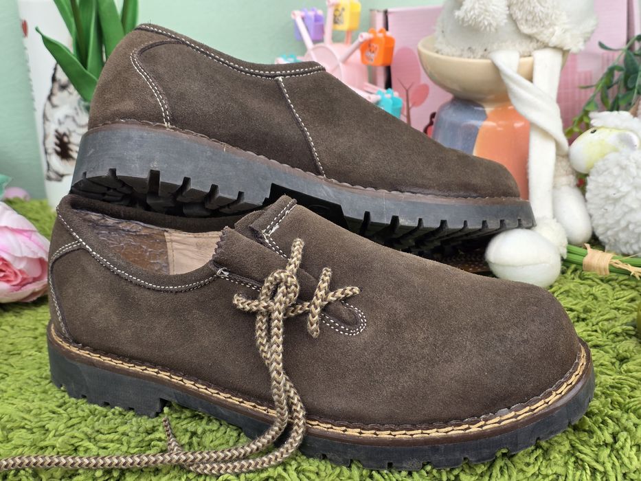 Мъжки немски обувки естествен велур N42