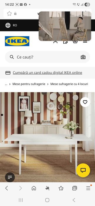 Masa extensibila Ikea 500 stare foarte buna