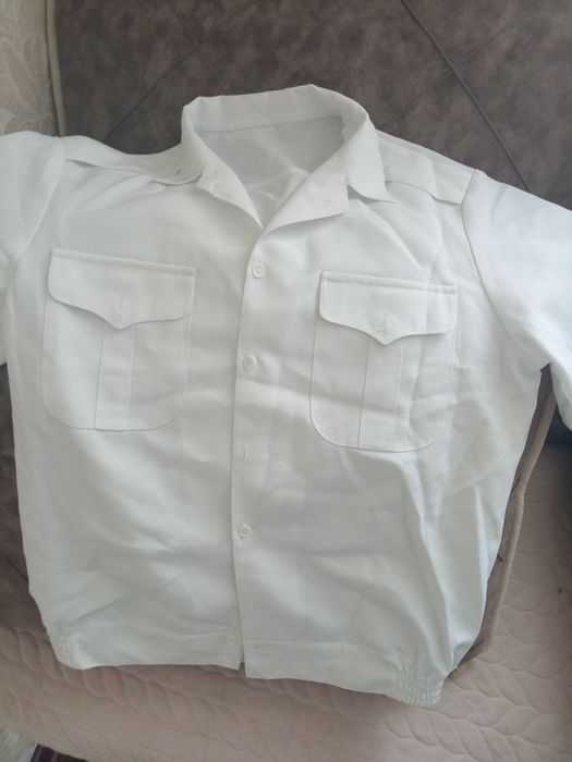 Белая и серая рубашка военная 46 и 48 размер размера