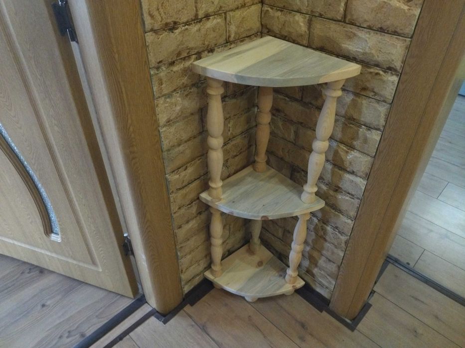 Ретро ъглова етажерка ( НАТУРАЛНА ) !