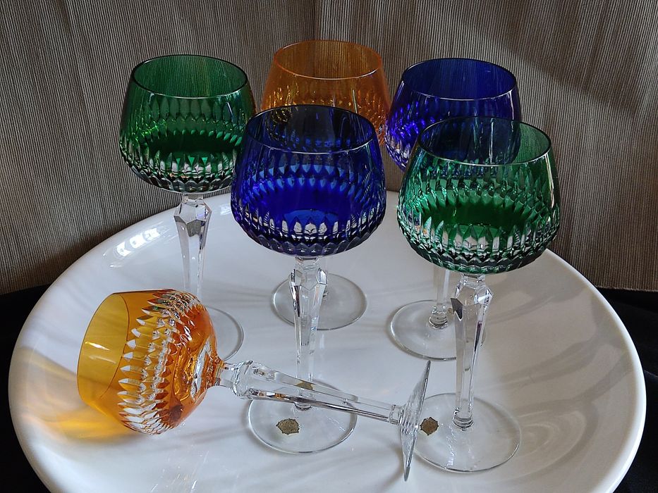 Фужеры цветной хрусталь.Германия