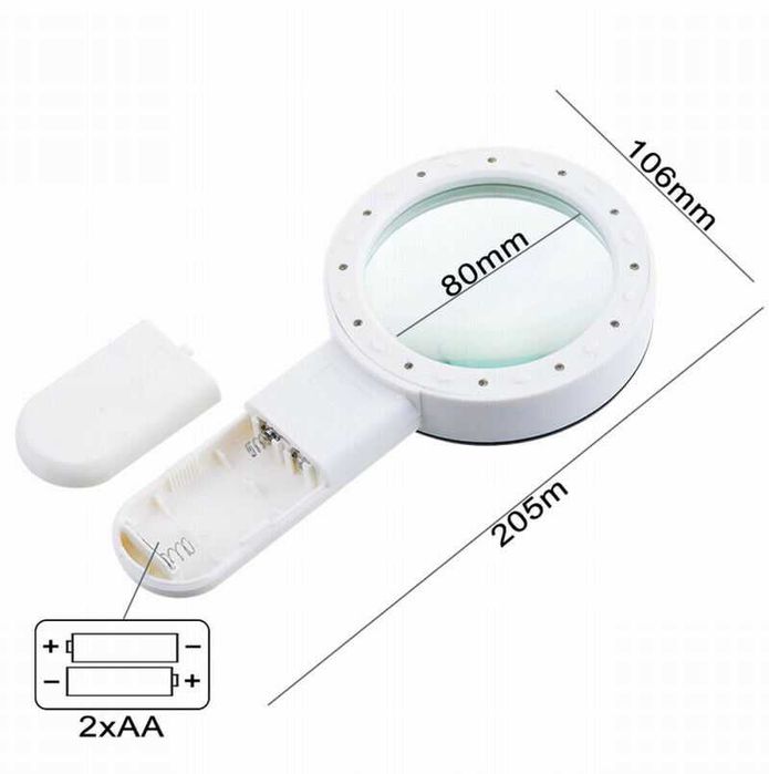 Lupa profesionala marire 30X cu 12 LED-uri. Noua ambalata!
