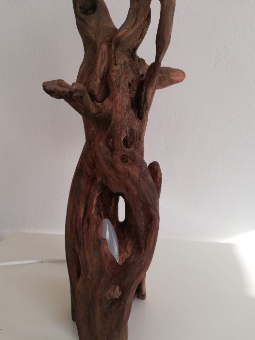 Лампа ръчна изработка/естествен материал/дървени лампи/настолна/