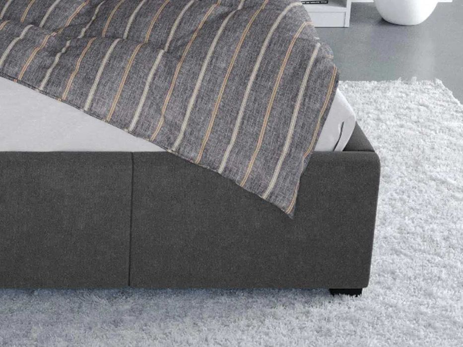 Pat Tapitat Avelis rabatabil si lada de depozitare Gri Antracit