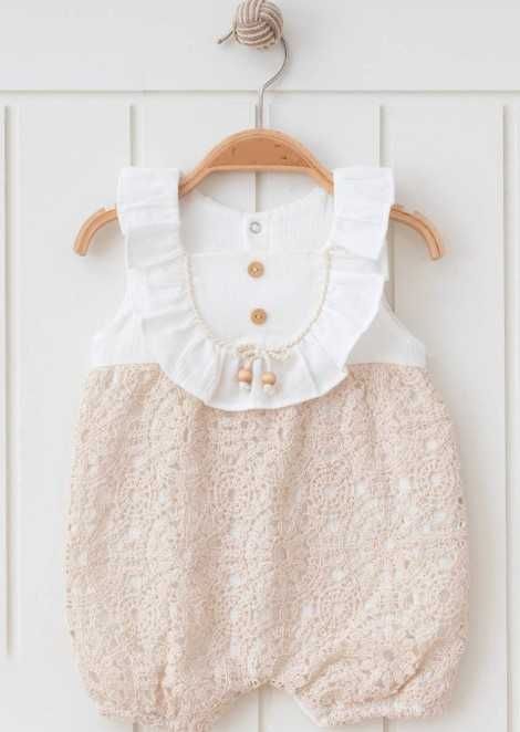 Mymio Kinderland памучно боди с ажурна плетка 9-12 месеца 80 см.