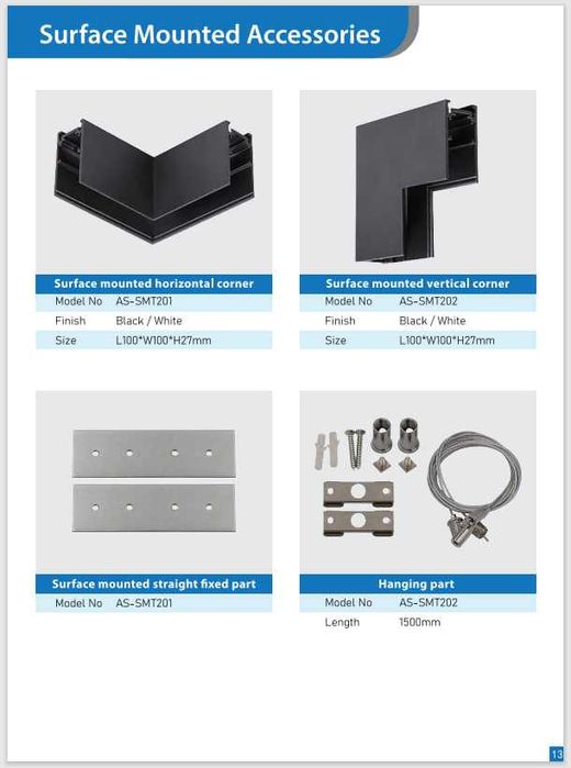 Коннекторы, углы соединения, подвесы для магнитного трека