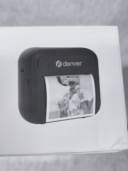 Mini imprimantă termică portabilă Denver Bluetoth 5.0 poze și stickere