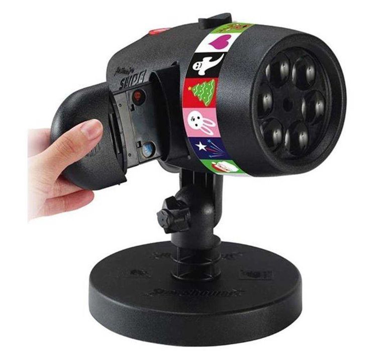 Лазерен проектор, LED, празнични светлинни ефекти, 12 приставки, 5VDC