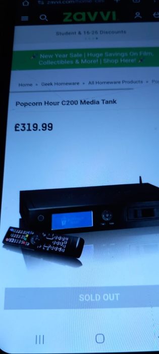 Stream media player Popcorn c200/media tank