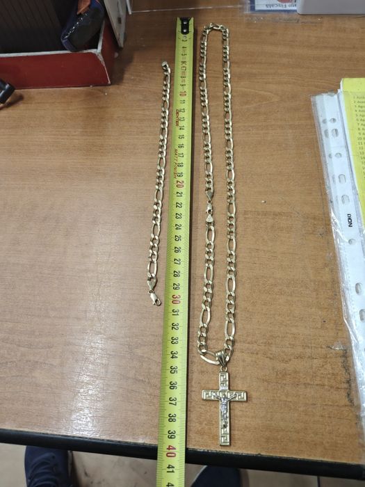 Lanț și brățară aur 14k
