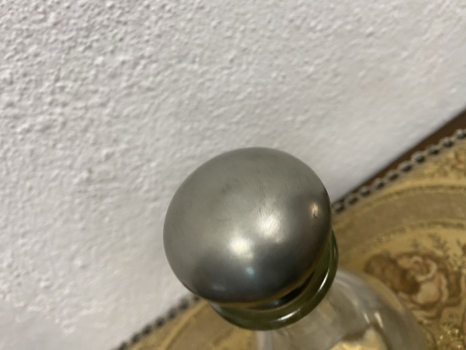 Винтидж гарафа стъкло и калай Италия 1955 1965