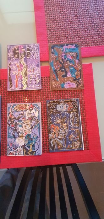 Ръчно рисувани новогодишни картички от Димитър Киров.500лв, бр.