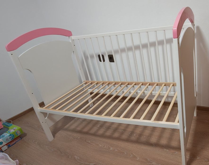 Pătuț bebe 120 cm x 60 cm, saltea inclusa