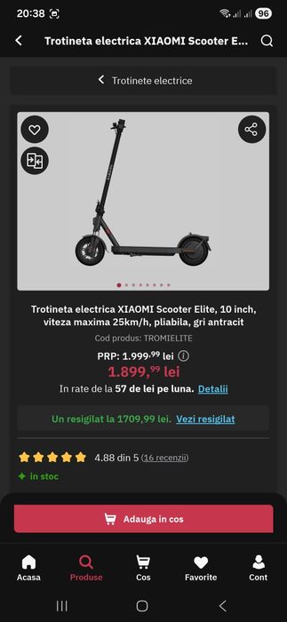 Vând trotineta xiaomi 25km/h max 
Are urme de uzură , zgârieturi 
Roți pline , frâna disc spate 
Încărcător 
Nu trimit