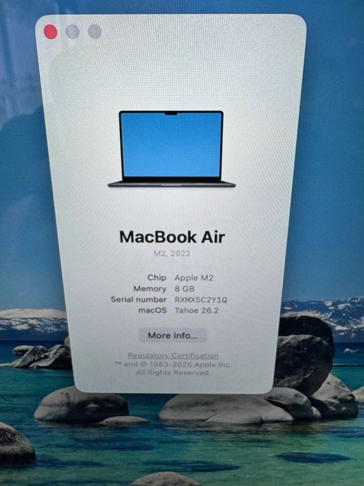 MacBook Air. 13inch. 8/256. M2chip 2022 Full Box.