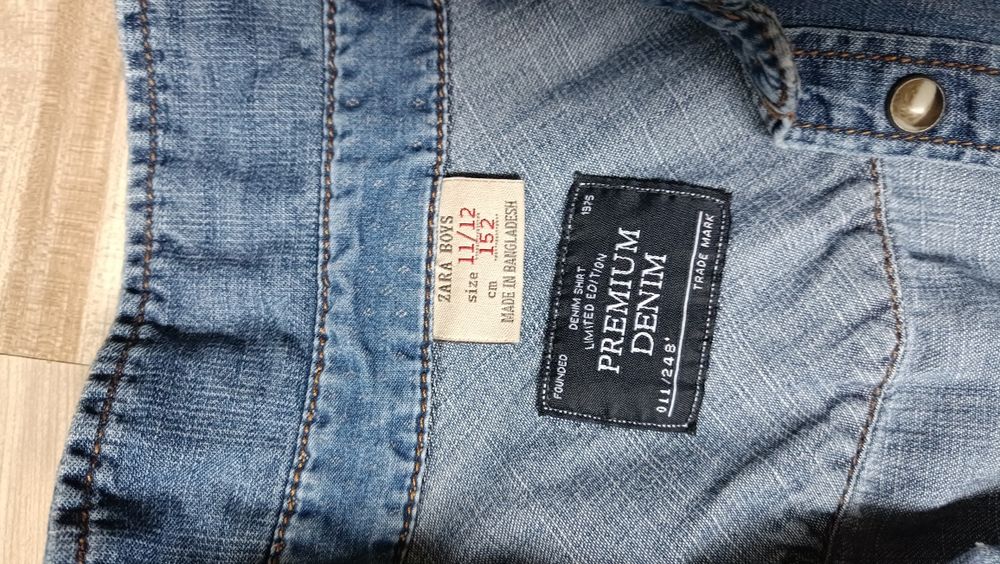 Cămașă denim Zara măr 152