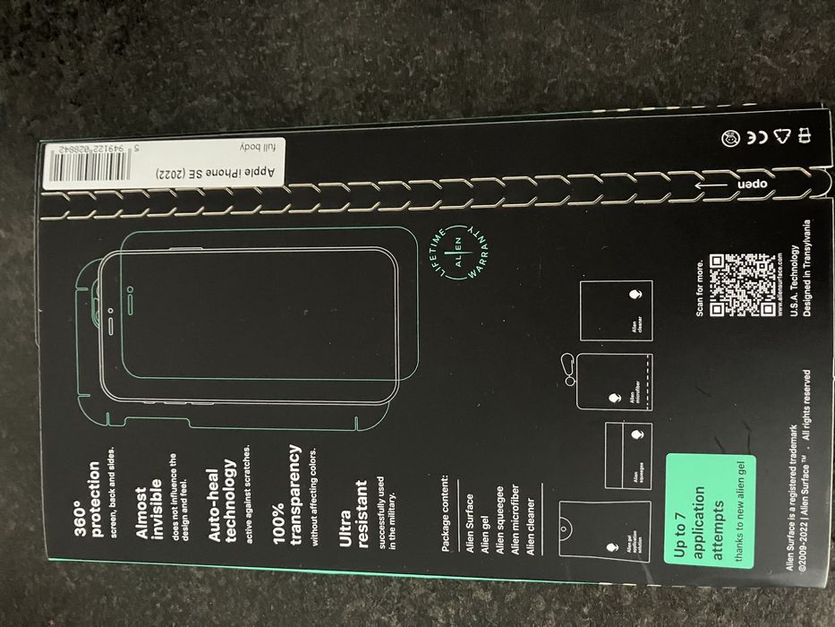 Folie AlienSurface FullBody Iphone SE 2022