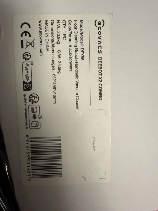 Aspirator Ecovacs Robot curatenie Deebot X2 Combo Negru
 90 din