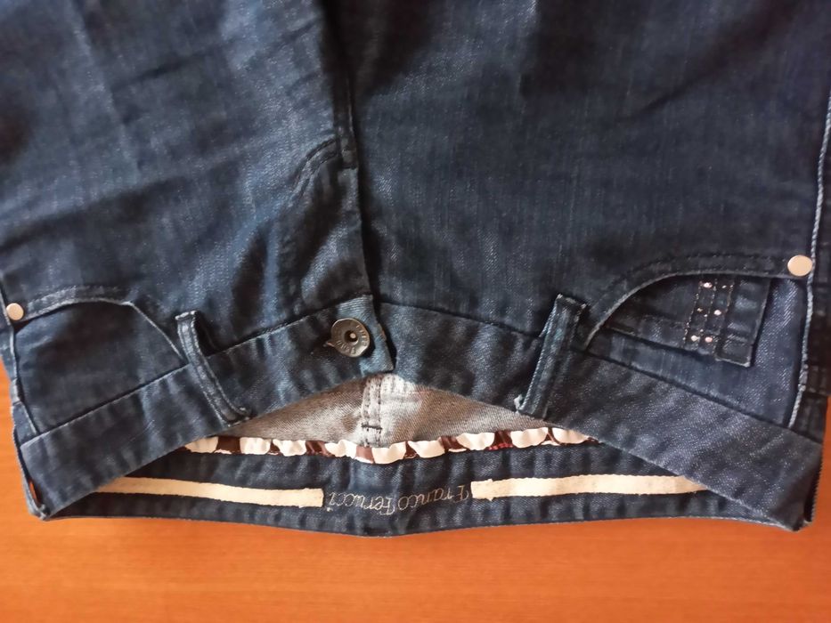 Тъмно сини дънки тип панталон, марка FRANCO FERUCCI