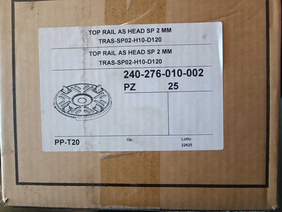 Горна релсова глава за повдигнат под 2мм (Top Rail Head)- Декинг