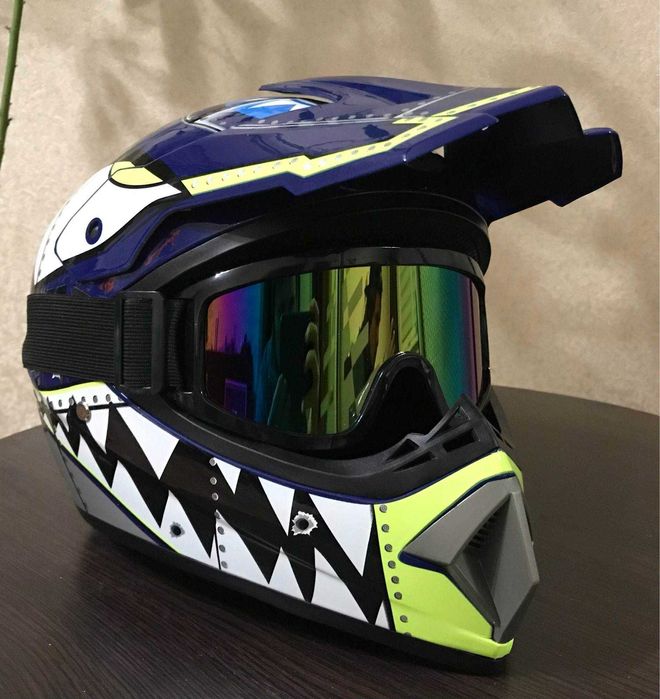 Casti moto off road/atv/enduro  +ochelari