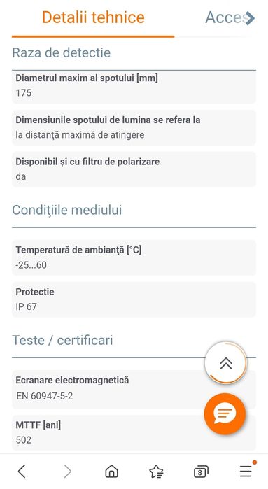 Senzor optic retro-reflexiv ifm/ NOS