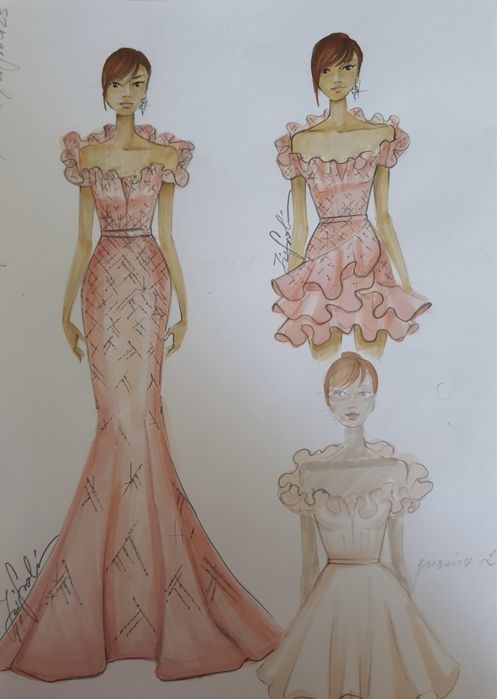 Розова бална рокля -ХС